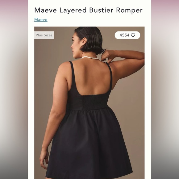Anthropologie Maeve Layered Bustier Romper - Picture 6 of 8